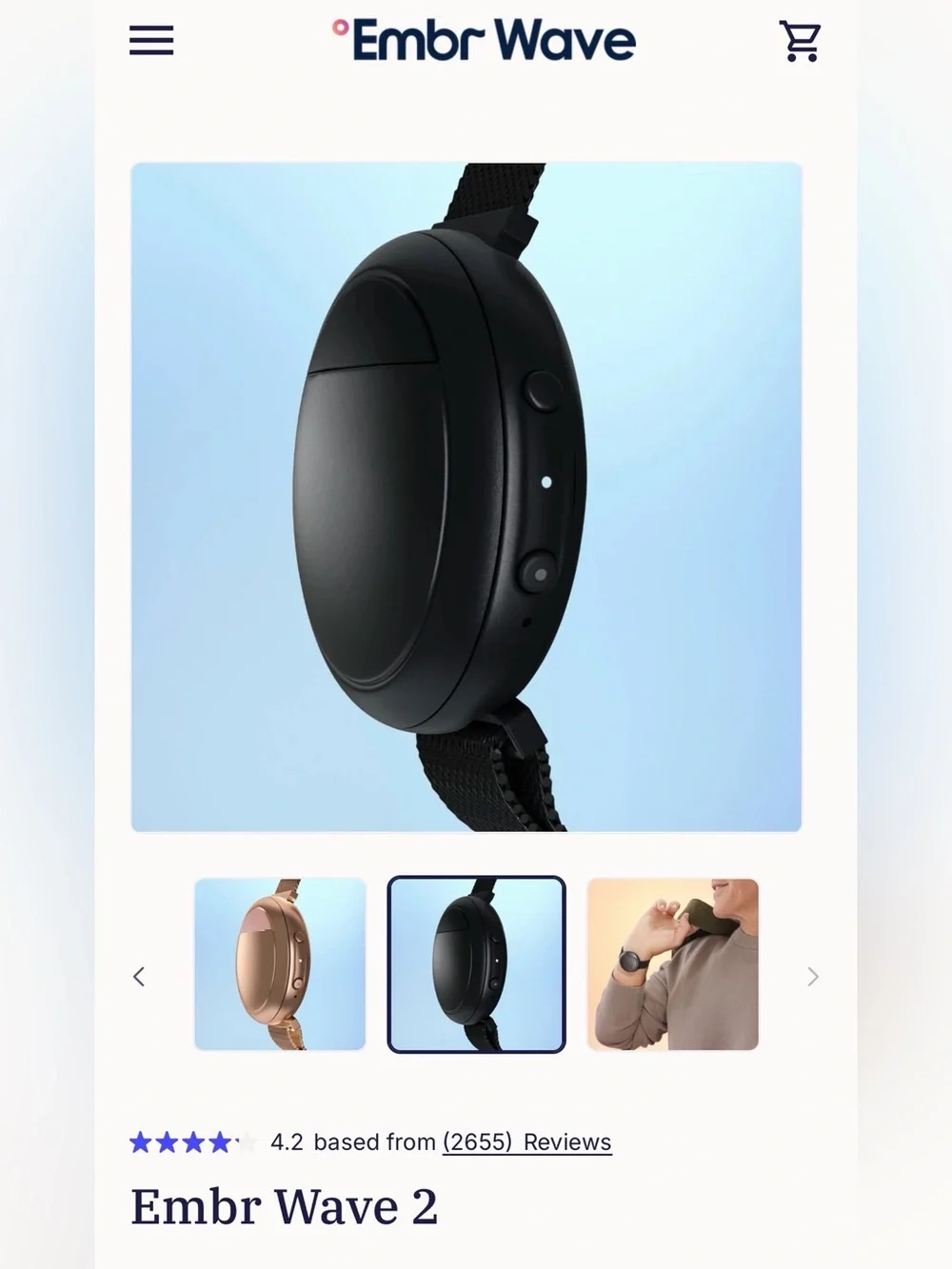 Embr Wave 2 Smart Cooling & Warming Wristband